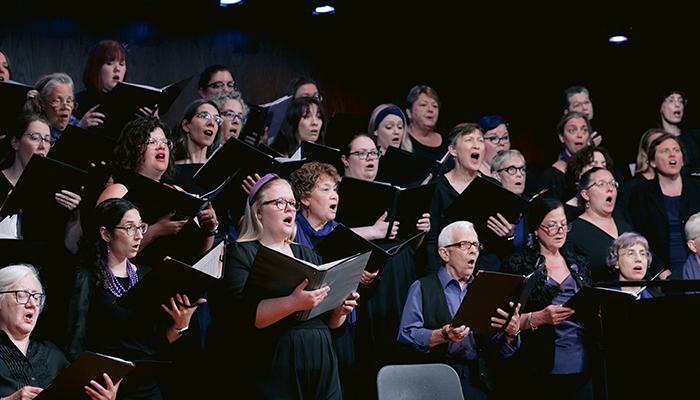 Indianapolis Women's Chorus singing together in a YouTube Video